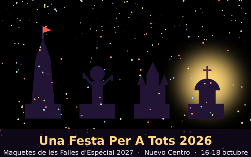 Una Festa Per A Tots estrena ubicación en Nuevo Centro con las maquetas de las Fallas de Especial 2027