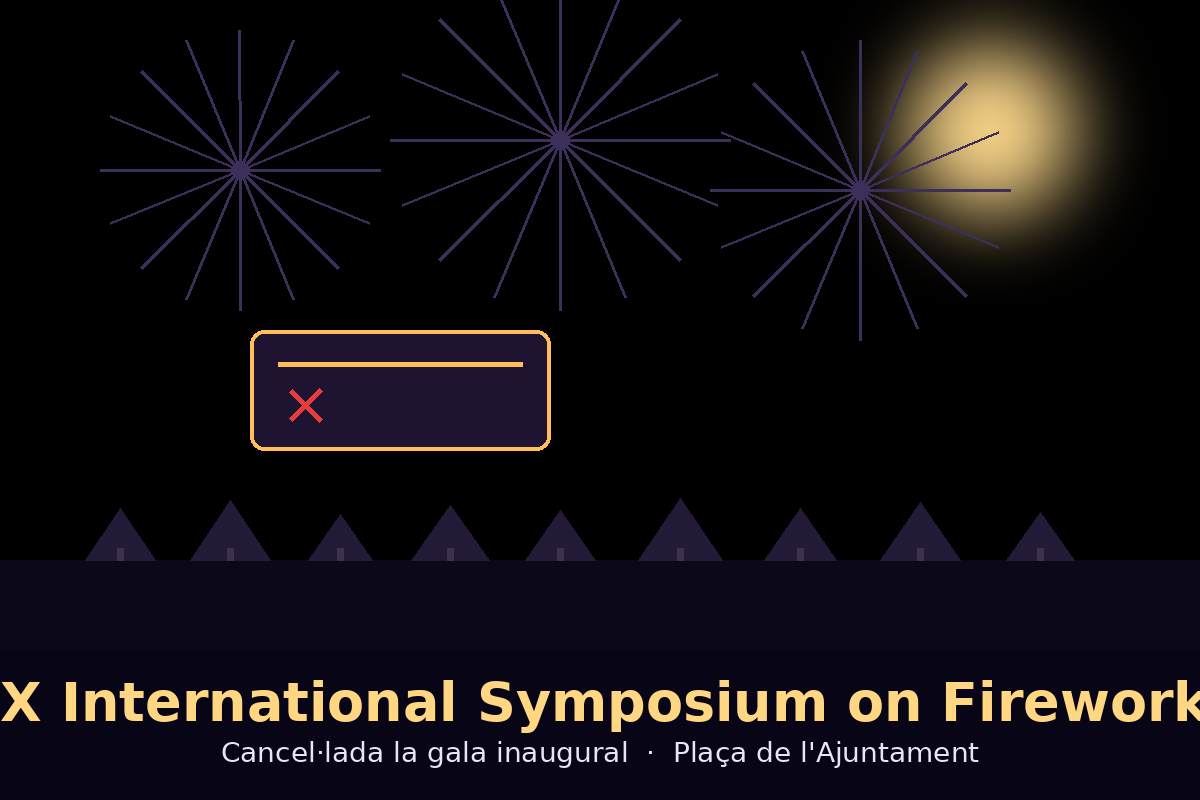 Cancelada la gala de apertura del XX International Symposium on Fireworks por la acampada: la plaza del Ayuntamiento sigue bloqueando la pólvora