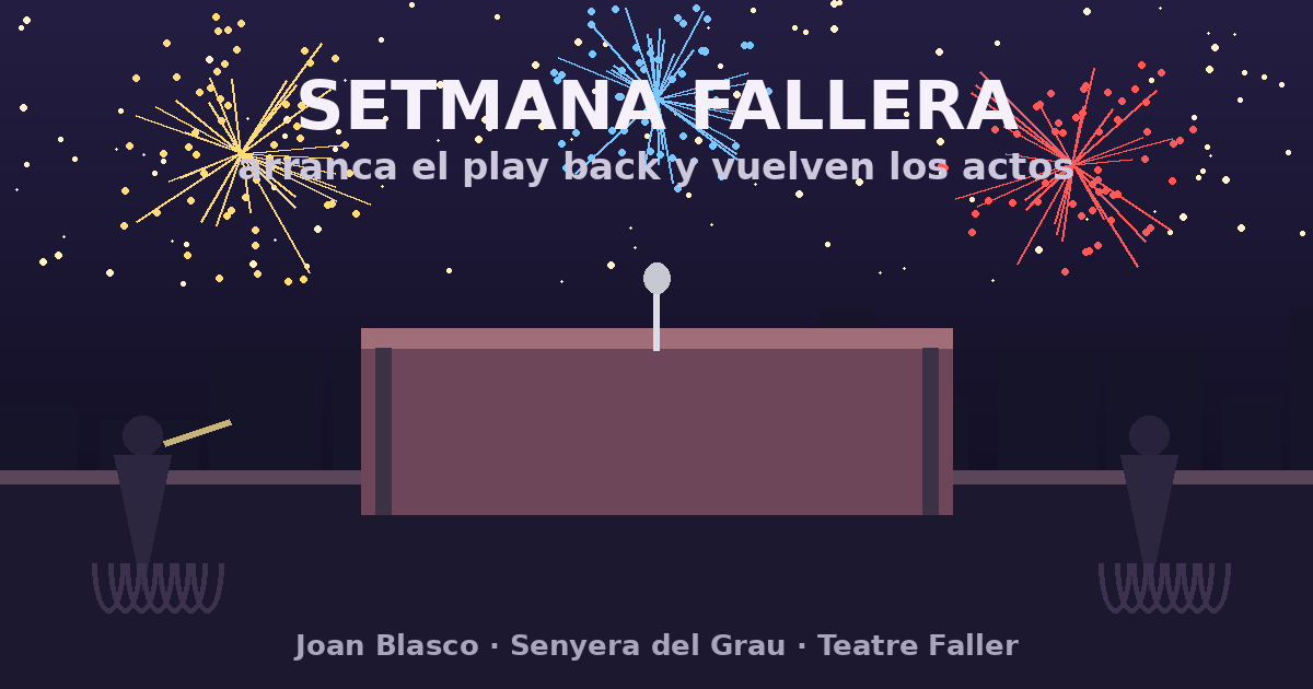 La semana fallera recupera el pulso: arranca el play back y vuelven los homenajes